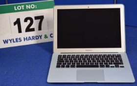 APPLE MacBook Air 5.2 13" Intel Core i5 Dual Core 1.8GHZ Laptop Computer with Fitted 128GB Hard Disc