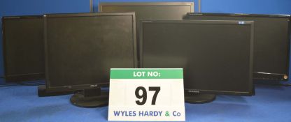 2: IIYAMA 22" HD Wide/Flat Screen Displays, 1: OPTIQUEST 22" HD Wide/Flat Screen Display, 1: SAMSUNG