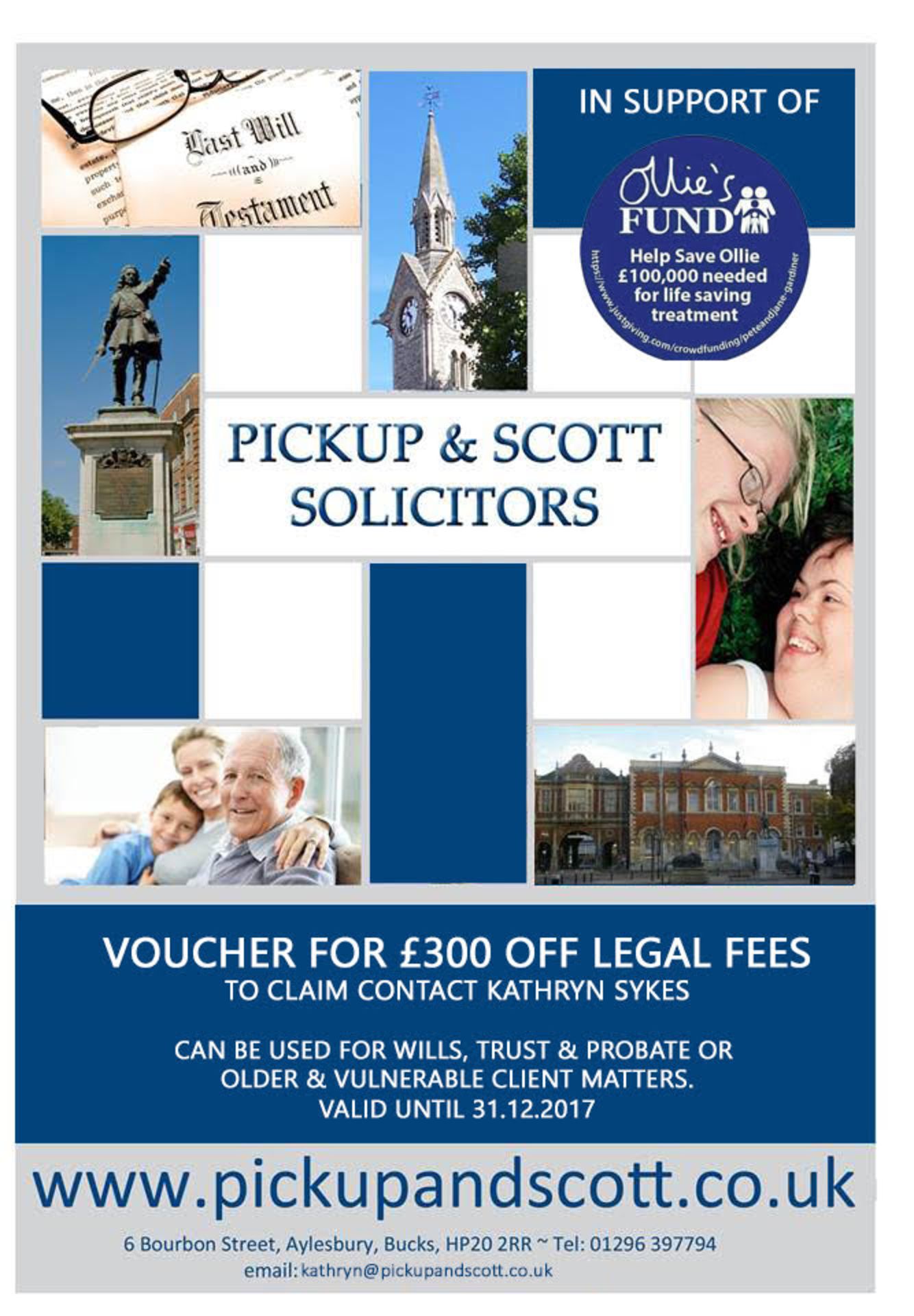 £300 off legal fees for wills, trust & probate, older and vulnerable client matters. See http://