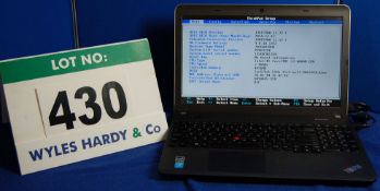A LENOVO ThinkPad Edge E540 INTEL Core i3 2.4Ghz Laptop Personal Computer with 500GB Hard Disc