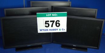 Five DELL P2210f 22 inch Wide/Flat Screen HD Displays with DTi & USB Connections on Rotating &