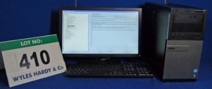 A DELL OptiPlex 3010 INTEL Core i3 3.3Ghz Minitower Personal Computer with 250GB Hard Disc Drive,