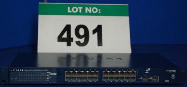 A NETGEAR ProSafe GS724T 24-Port +2 1U Network Switch