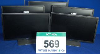 Five DELL P2214+1B 22 Inch Wide Screen LCD Monitors