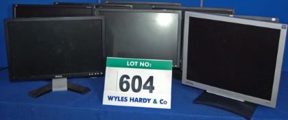 A HEWLETT PACKARD, A DELL, An AOC & A MEDION 20 inch Wide/Flat Screen Displays