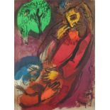 CHAGALL, Marc, "David und Absalom", Original-Farblithografie, 36 x 26, erschienen in VERVE, 1956,