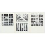 ZANGS, Herbert, drei Arbeiten, Buchseiten mit Übermalungen, beidseitig, mit 4 Handsignaturen, 30 x