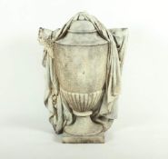 PFOSTENAUFSATZ, in Form einer Urne, Eisen, H 53, besch., FRANKREICH, um 1800