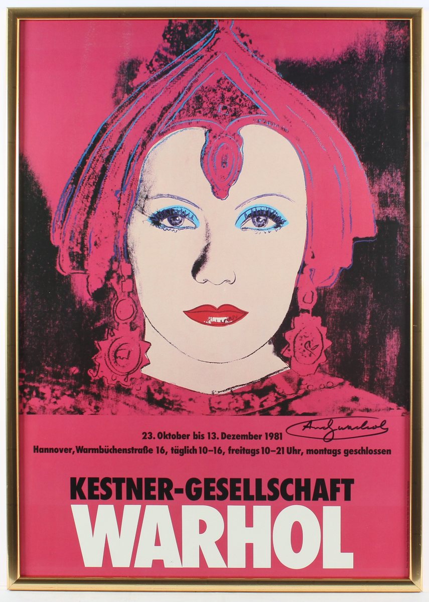 WARHOL, Andy, "Greta Garbo", Farboffset-Lithografie, 58 x 58, Edition der Kestner-Gesellschaft, - Image 2 of 2