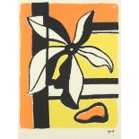 LEGER, Fernand, "La fleur", Farbserigrafie, 32 x 25, 1954, nummeriert und signiert, WV Saphire E