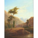 SMITH, Antonio (1832-1877), "Berglandschaft", Öl/Lwd., 52 x 41, doubliert, unten links signiert