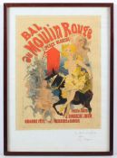 WERBEPLAKAT MOULIN ROUGE, Lithografie, ca. 35 x 24, 1897, nach J.Chéret, R.