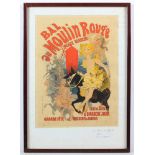 WERBEPLAKAT MOULIN ROUGE, Lithografie, ca. 35 x 24, 1897, nach J.Chéret, R.