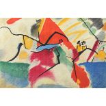 KANDINSKY, Wassily, "Composition IV", Farblithografie, 36 x 54, nach dem Entwurf von 1911, im