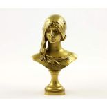 CARLES, Jean Paul Antonin (1851 Gimont - 1919 Paris), "Jeunesse", Bronze, feuervergoldet, H 10,