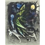 CHAGALL, Marc, "Der Engel", Original-Farblithografie, 31,5 x 24, aus Lithograph I, 1960, Mourlot