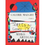 MIRO, Joan, "Terres de grand feu", Ausstellungsplakat, Farblithografie, 75 x 52, 1956, WV Nr. 7