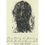 UHLIG, Max, "Kopf", Lithografie, Plakat, 1984, nummeriert 65/100, handsigniert und datiert, R.