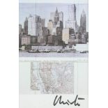 CHRISTO, "Two Lower Manhattan" Project New York, Multiple, 16 x 17, handsigniert, R.