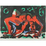 PENCK, A.R. "Akt", Original-Farbaquatintaradierung, 66 x 89, nummeriert 56/60, handsigniert, R.