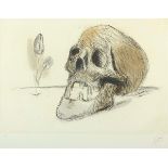 LÜPERTZ, Markus, "Skull", Original-Kaltnadelradierung, 41 x 59, nummeriert 35/50, monogrammiert, R.