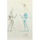 DALI, Salvador, "Les Amants Condamnes", Original-Radierung, 40 x 26,5, aus Tristan und Isolde, 1969,