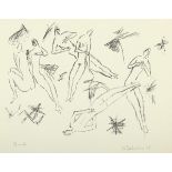 ZABOTIN, Wladimir, "Figuren", Original-Lithografie, ca.28 x 32, nummeriert 17/60, handsigniert und