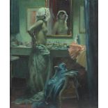 BOUCHÉ, Arnulf de (1872-1945), "Dame im Boudoir", Öl/Lwd., 68 x 56,5, unten rechts signiert, R.