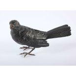 AMSEL, Wiener Bronze, patiniert, H 14, sign. BERGMANN, um 1920