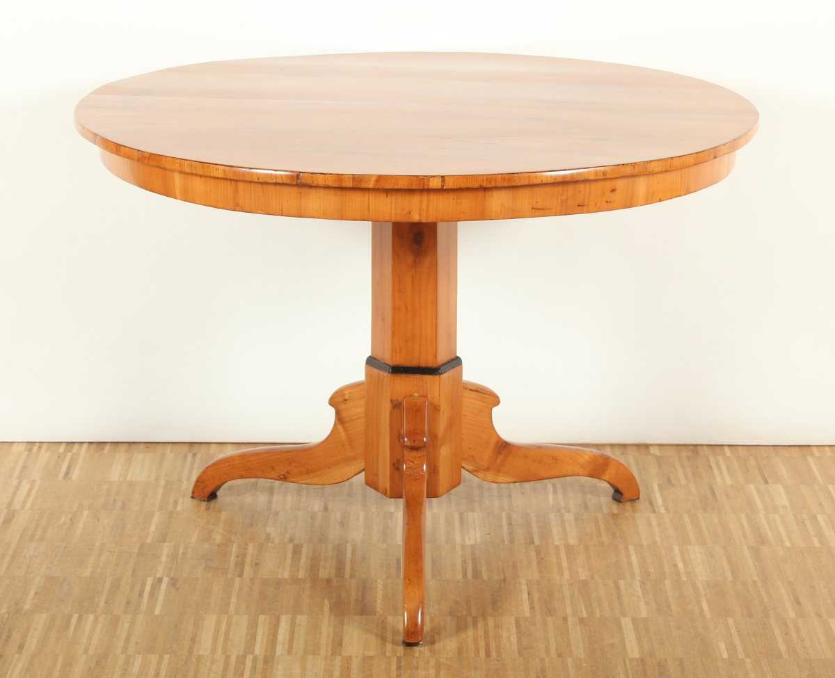 RUNDER BIEDERMEIER-TISCH, Kirschbaum, H 76, Dm 109, DEUTSCH, um 1830