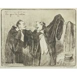 DAUMIER, Honoré, "Les gens de justice", Lithografie, 23 x 29, bez., R.