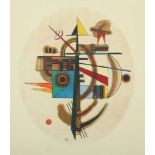 KANDINSKY, Wassily, "Ovale Komposition", Orignal-Farblithografie, Dm 37, nummeriert 20/300, 1925,