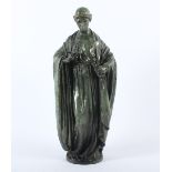 HEILIGENFIGUR, Bronze, H 47, besch., wohl um 1900