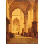 TETAR VAN ELVEN, Jean Baptiste (1805-1889), "Kircheninterieur", Öl/Holz, 20 x 15, unten rechts