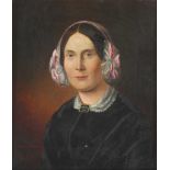 SCHEIBEL, J. (Portraitmaler M.19.Jh.), "Bildnis einer Frau", Öl/Lwd., 28 x 24,5, besch., unten links