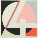 DEXEL, Walter, "Ziffer 4", Farbserigrafie, 34 x 34, nummeriert 83/100, handsigniert, 1970, R.