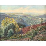 DEGODE, Wilhelm (1862-1931), "Landschaft in der Eifel", Öl/Lwd., 42 x 53, unten rechts signiert, R.