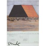CHRISTO, "La mustaba", Projekt Abu Dhabi, Offset/Kunstpostkarte, 14 x 12, handsigniert. R.