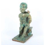 LÜPERTZ, Markus, "Beethoven", Bronze, mit grüner Patina, 45 x 28 x 17, 2013, Gießerstempel