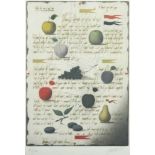 JANAK, Alois, "Obst", Original-Farbradierung, 42 x 29, nummeriert 142/200, handsigniert und