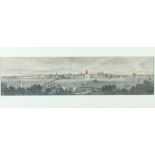 ANSICHT VON KÖLN, von J. Poppel nach L.Lange, kolorierter Stahlstich, 23 x 91, um 1840, R.