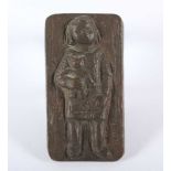 KLUTH, Karl, "Mädchen", Bronzerelief, 10 x 5,5, seitlich signiert