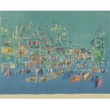 DUFY, Jean, "o.T.", Original-Farblithografie, 47 x 63, nummeriert 38/225, handsigniert, etwas