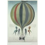 JANAK, Alois, "Ballon", Original-Farbradierung, 41 x 29, nummeriert 199/200, handsigniert und