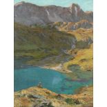 WAGNER, Cornelius (1870-1956), "Gebirgspartie in Arosa", Öl/Lwd., 100 x 77, unten rechts signiert