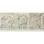 BARGHEER, Eduard, 3 Arbeiten (Sophokles - Antigone), Original-Radierungen, 27,5 x 24, bez.H.C.,