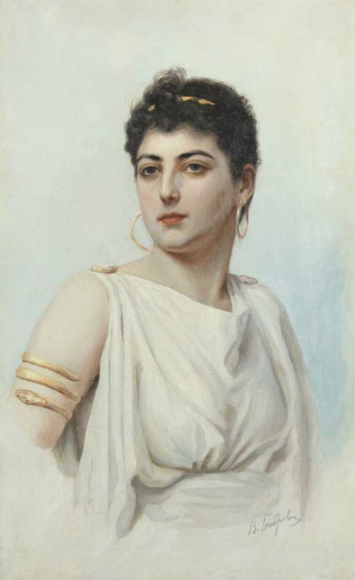 BOBROW, Victor Alexejewitsch (1842-1918) , "Ägypterin" (oder Esther?), Öl/Lwd., 58 x 35, unten