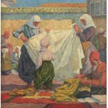 RÜTER, Heinrich (1877-1955) "Orientalische Marktszene", Öl/Lwd., 70 x 70, unten rechts signiert, R.