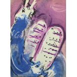 CHAGALL, Marc, "Moses und die Gesetzestafeln", Original-Farblithografie, 35 x 26, aus Verve 33/34,