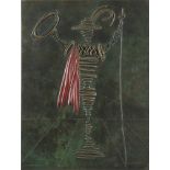 DALI, Salvador, nach, "Don Quichotte", Bronzeplatte, 46 x 35, bez., nummeriert 60/150, 1967, R.